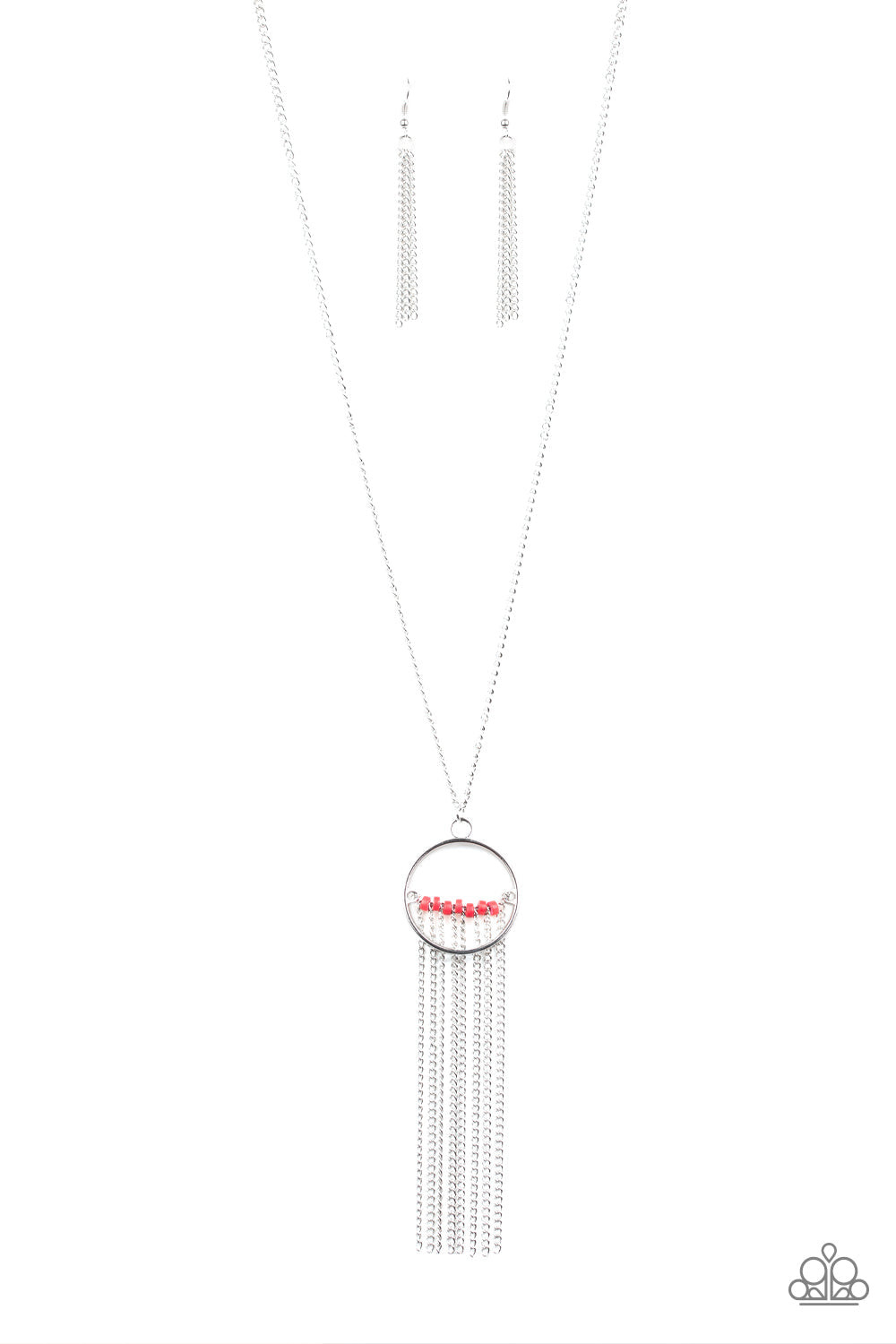 Terra Tassel - Red Paparazzi Necklace (PZ-2854)