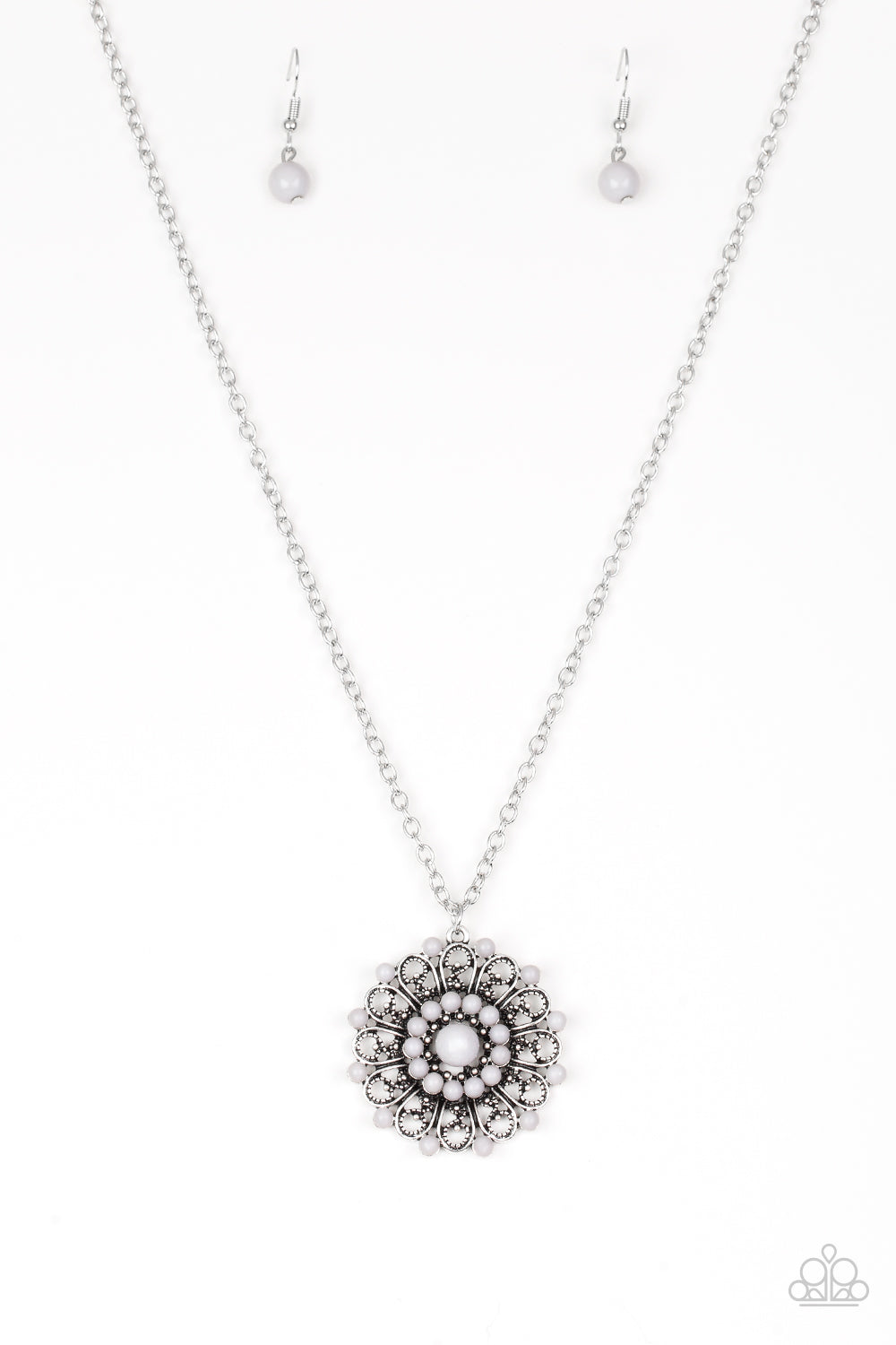 Boho Bonanza - Silver Paparazzi Necklace (PZ-3077)