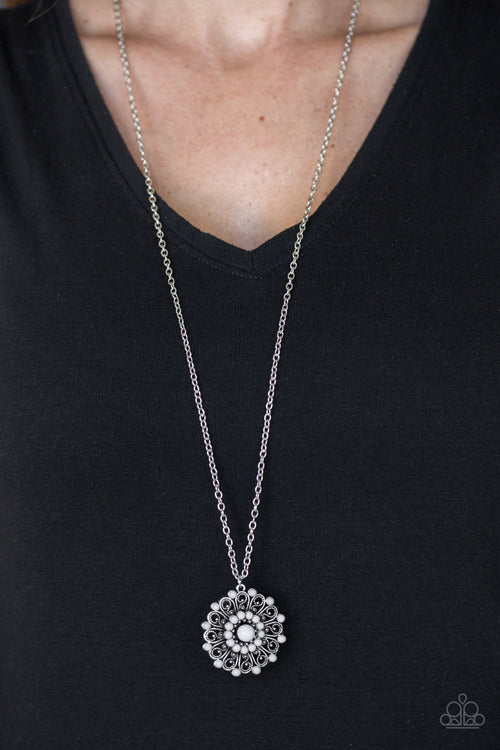Boho Bonanza - Silver Paparazzi Necklace (PZ-3077)