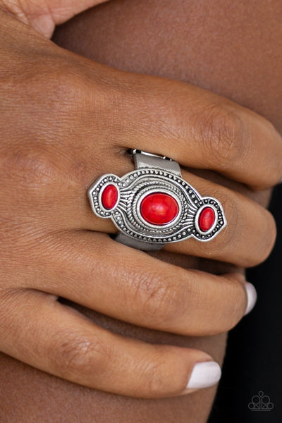 Dune Drifter - Red Paparazzi Ring