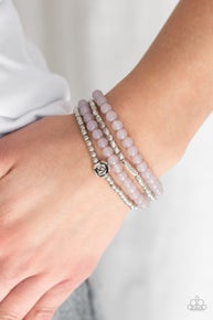 Blooming Buttercups - Silver-Paparazzi Bracelet (PZ-902)