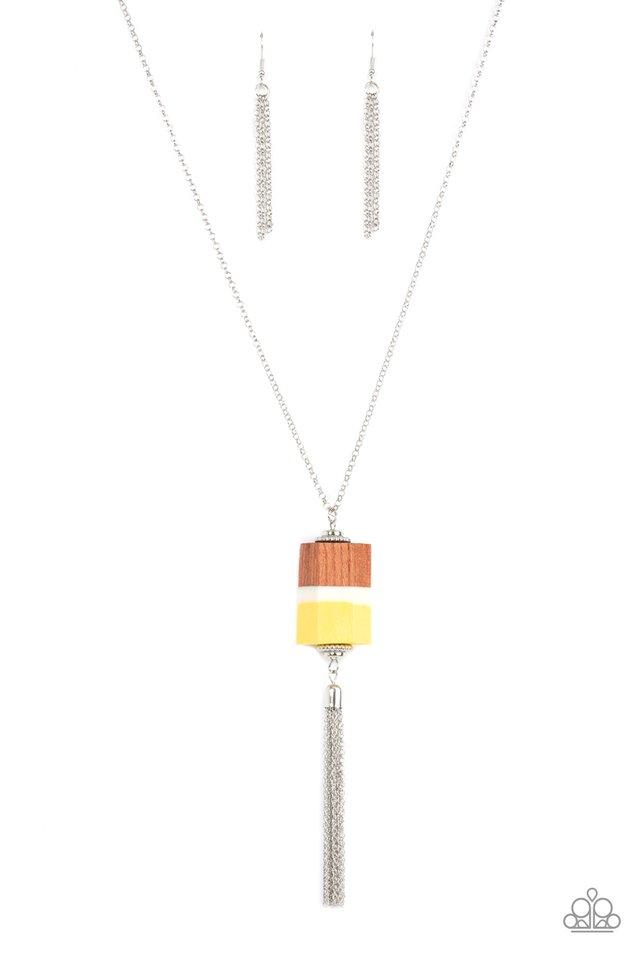Reel It In - Yellow Paparazzi Necklace (PZ-5487)