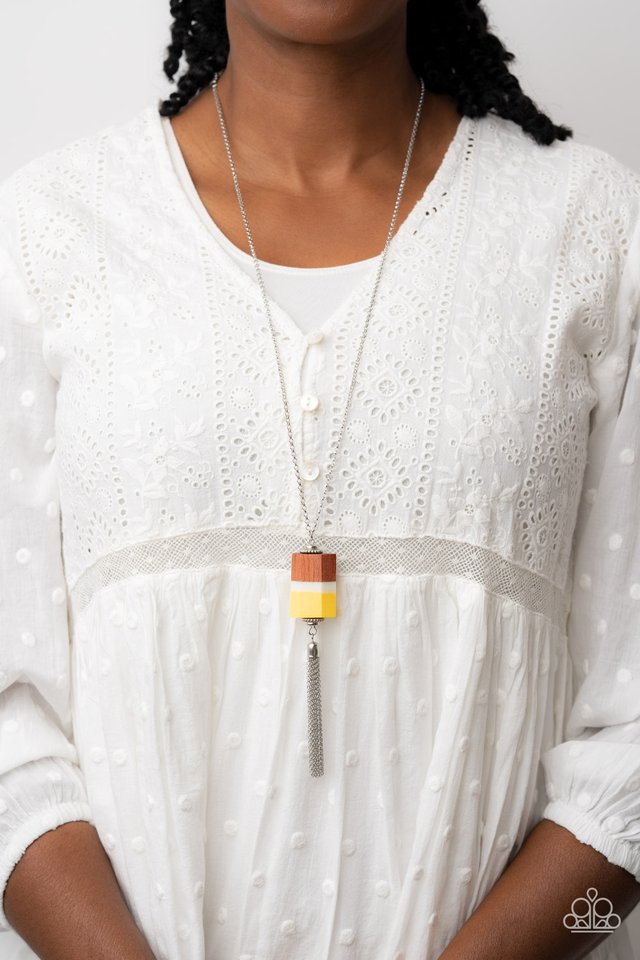 Reel It In - Yellow Paparazzi Necklace (PZ-5487)