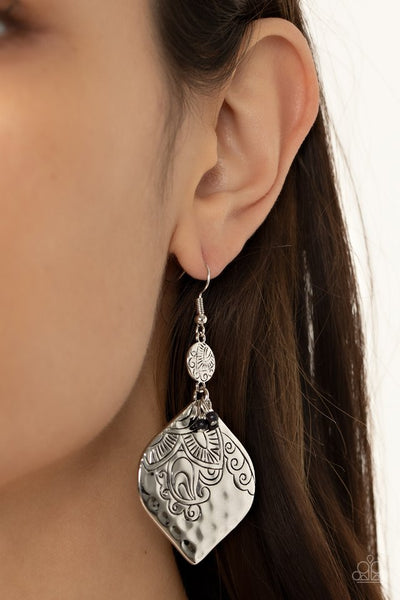 Tropical Terrace - Black Paparazzi Earrings (#4600)