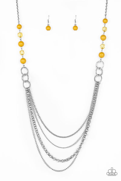 Vividly Vivid - Yellow Paparazzi Necklace