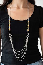 Vividly Vivid - Yellow Paparazzi Necklace